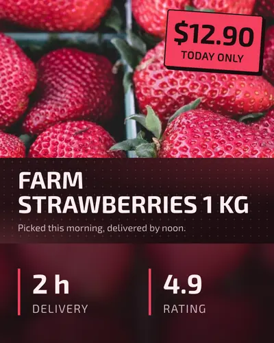 Farm Strawberries 1 kg